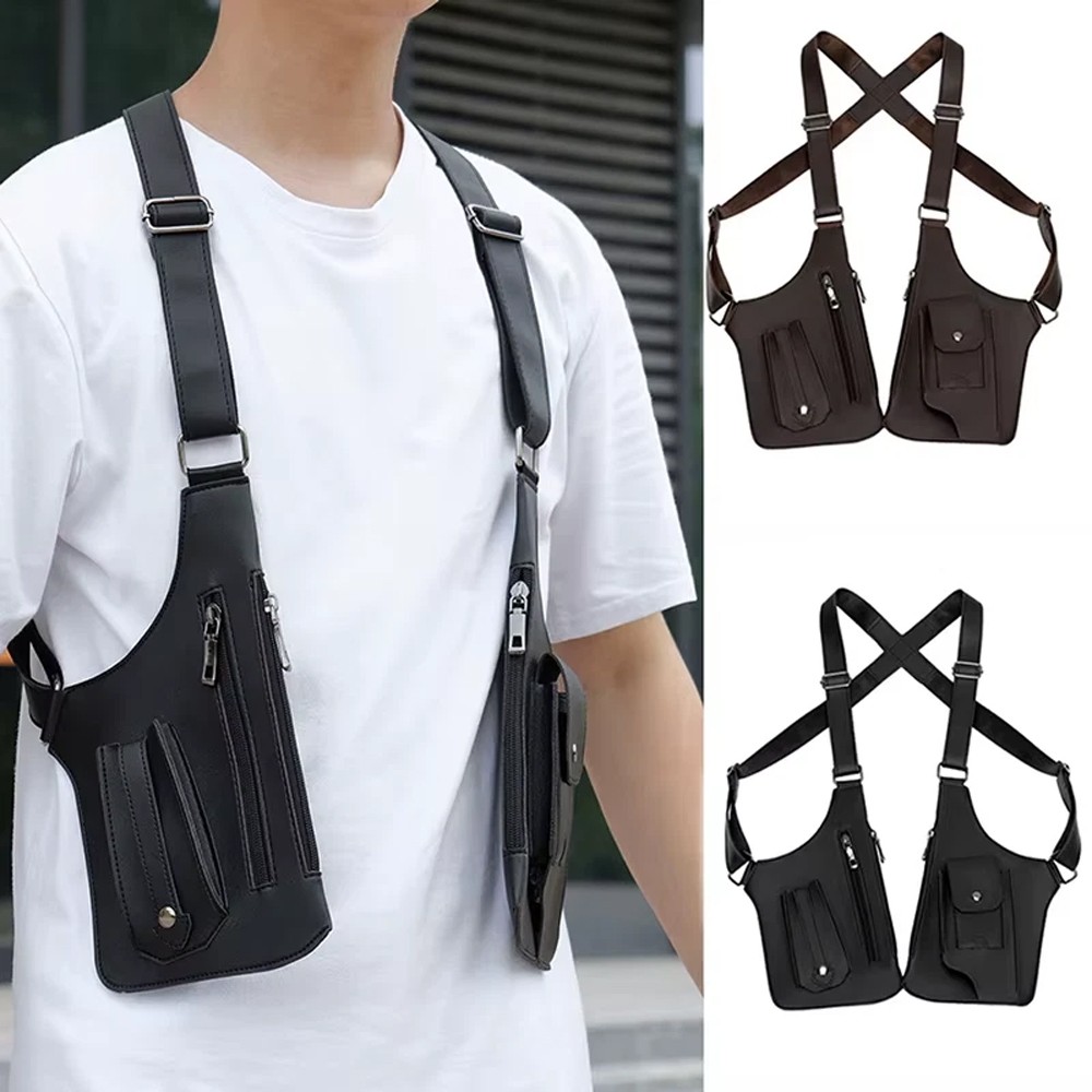 Shoulder Bag, Premium Leather Adjustable Underarm Shoulder Bag for Men