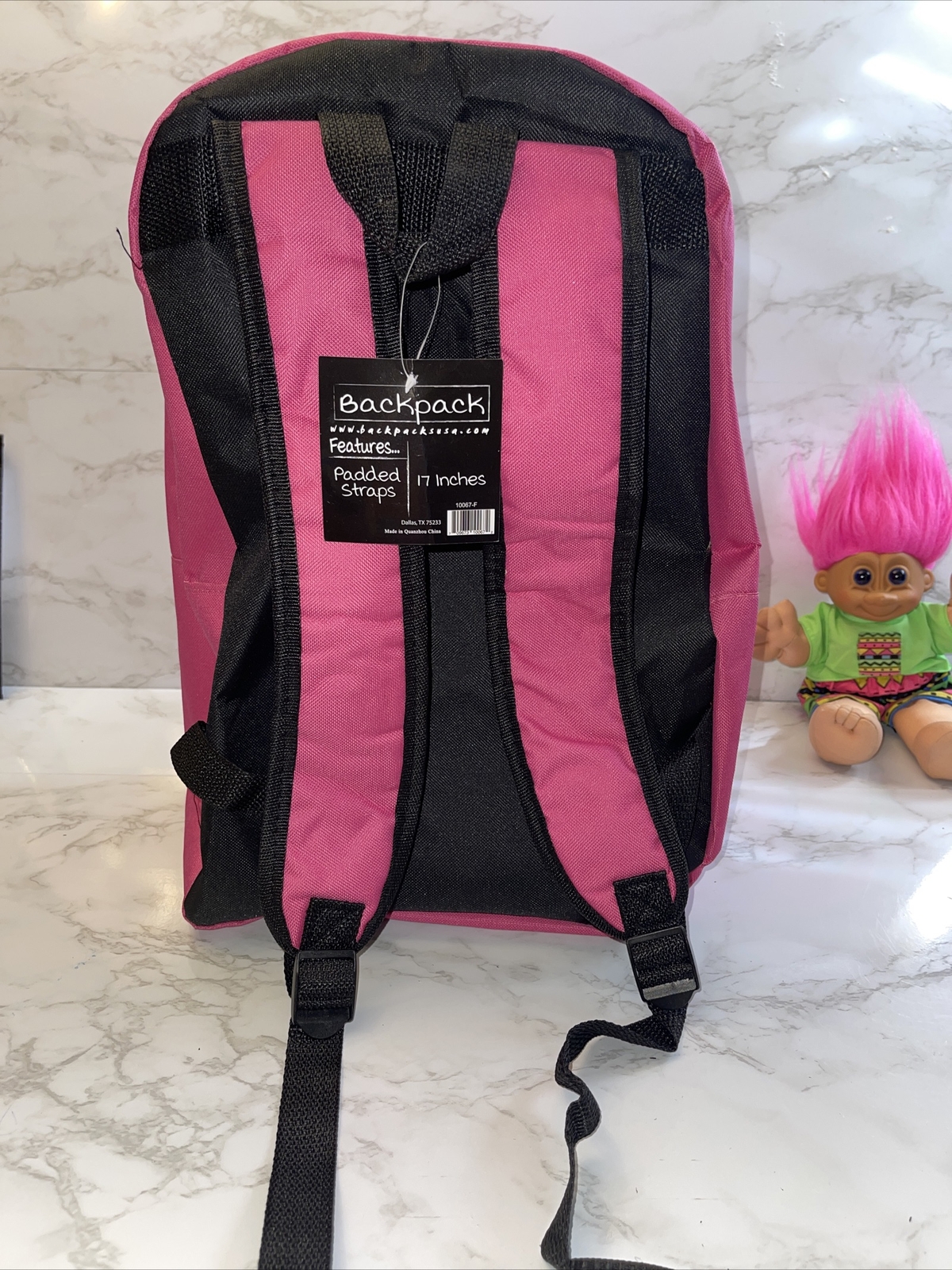 Backpack by Moda West Forest 17 Inch Pink And Black Straps