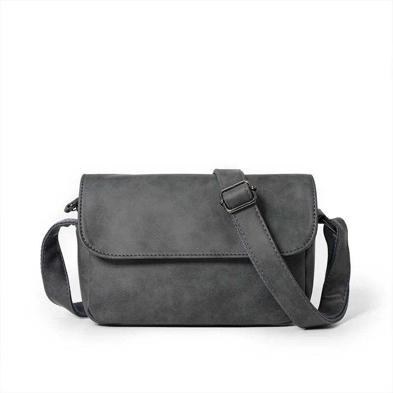 Retro Shoulder Bag Men Crossbody Street Fashion Soft Leather Messenger Handbags