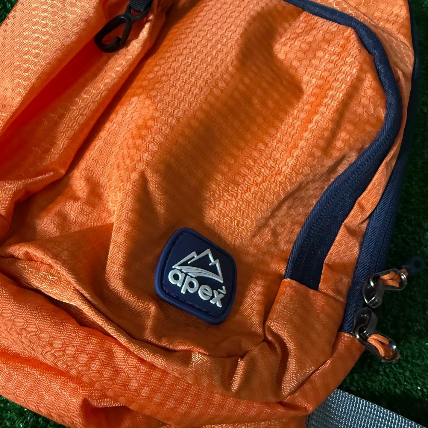 Apex Orange Ripstop Crossbody Bag Outdoor Hiking Camping Travel Sling Pack