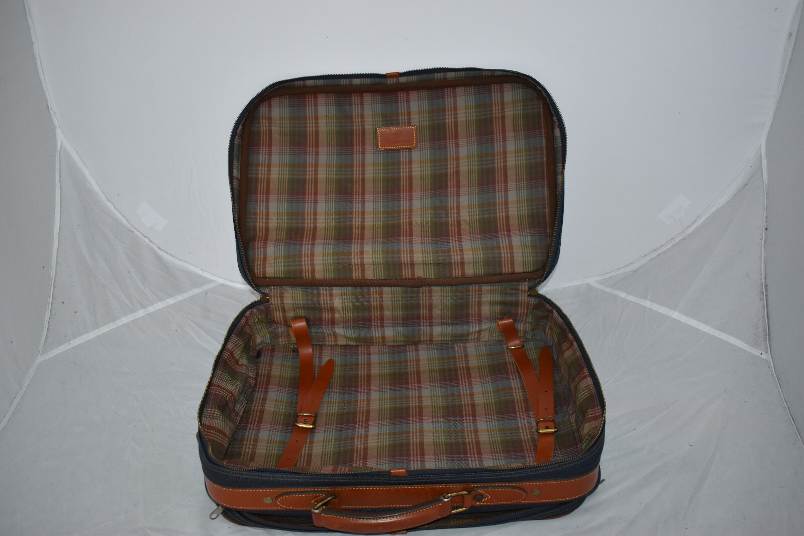 Mulberry Blue Scotchgrain Leather Satchel Briefcase Holdall Weekend Bag Unisex