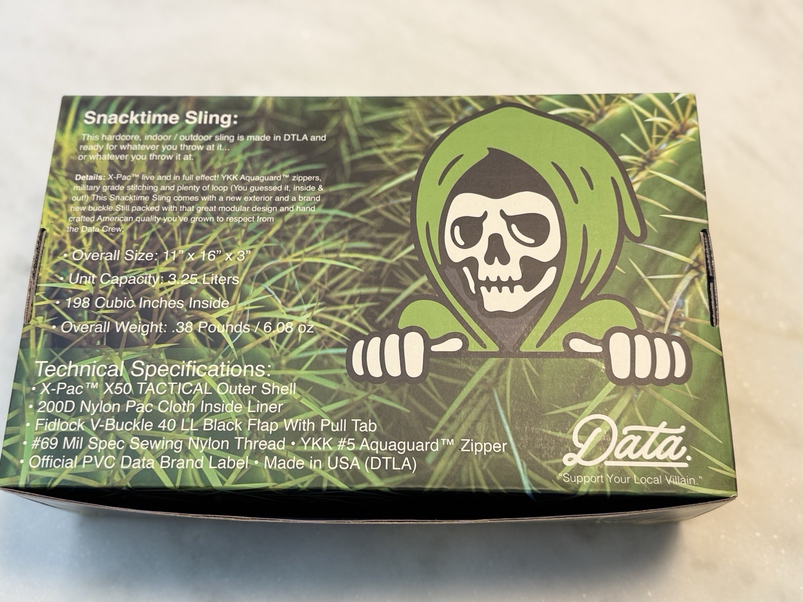 Data Crew Snacktime Sling Pack Black Grey X-Pac EDC