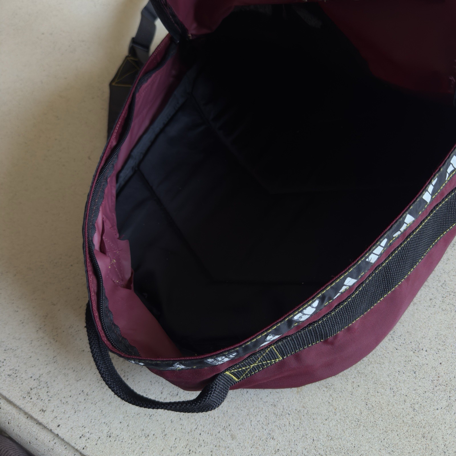 Vintage adidas 90s Backpack Burgundy Retro Sports Bag Tape 3 Stripe 18x13x7