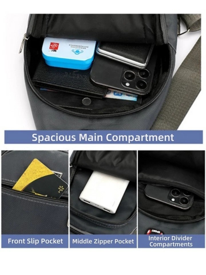 Mens Backpack Crossbody Sling Shoulder Bag Travel Chest Pack Outdoor Hiking New