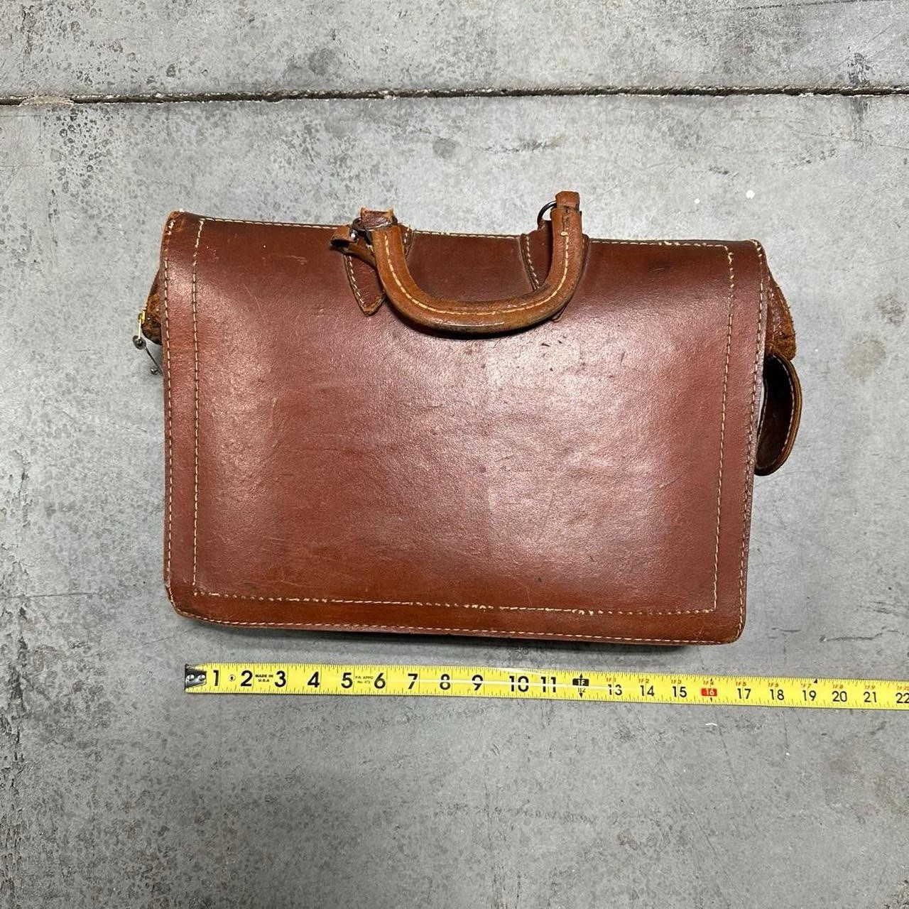 Purdue University Boilers Briefcase True Vintage 40s 50s 60s Leather Brown