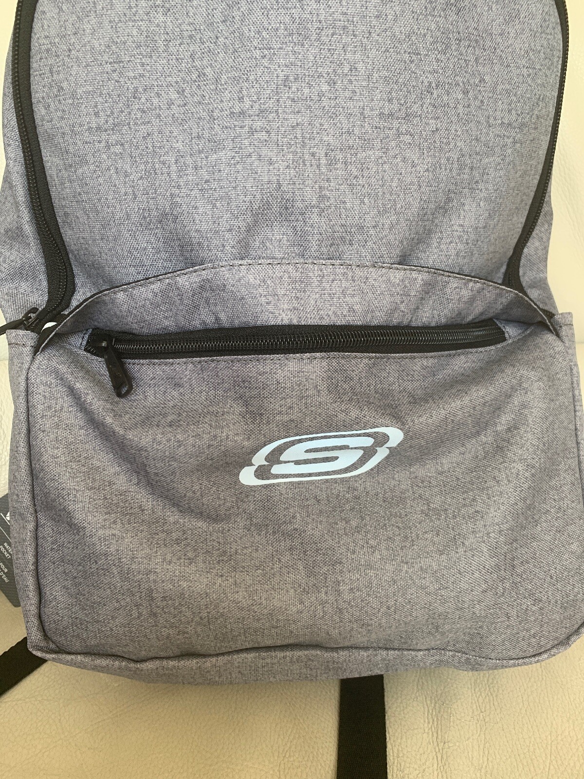 Skechers Eclipse Backpack Gray & Black School Bag Laptop Pockets Lightweight