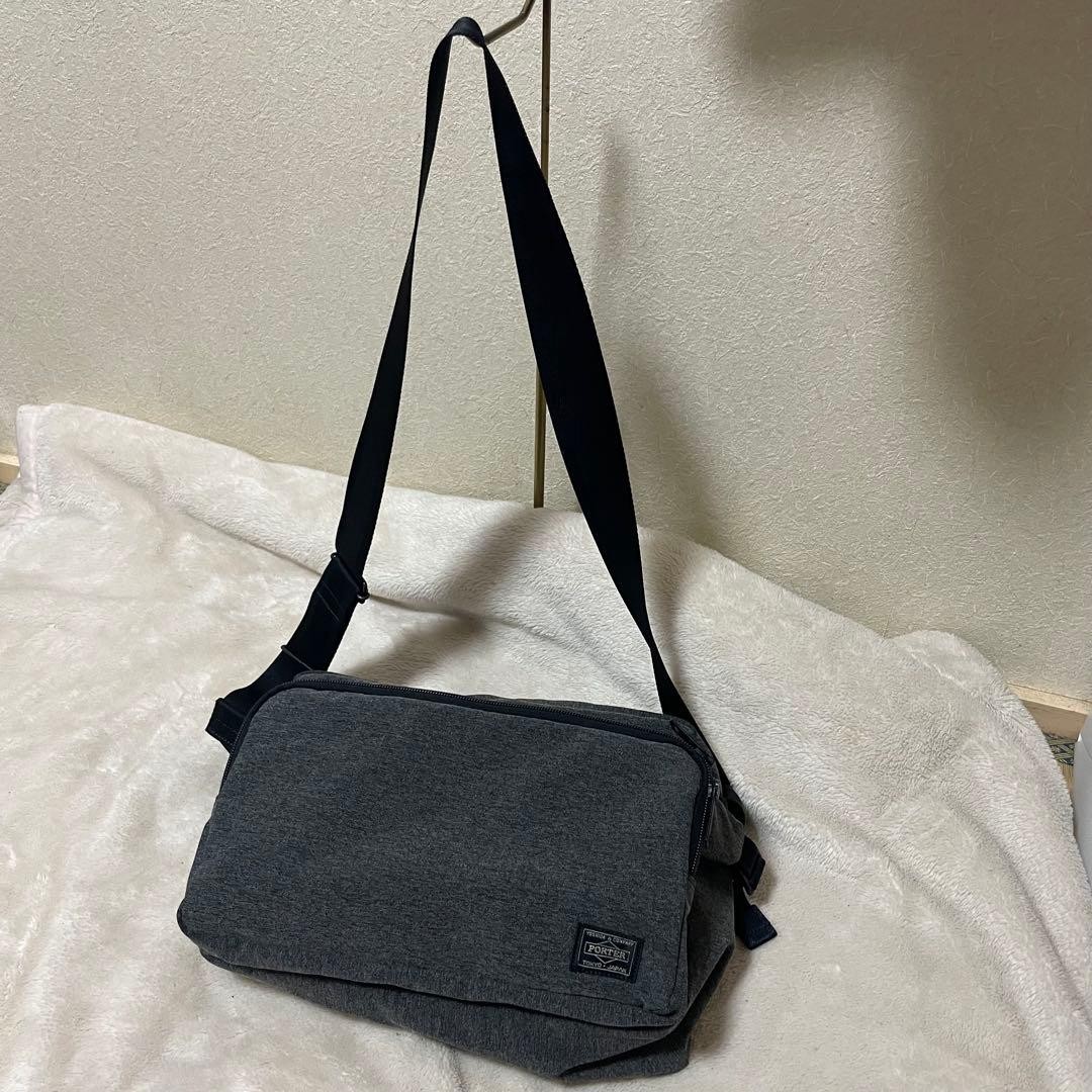 Porter Function Bioliner Shoulder Bag S, Herringbone Nylon Poly Blend