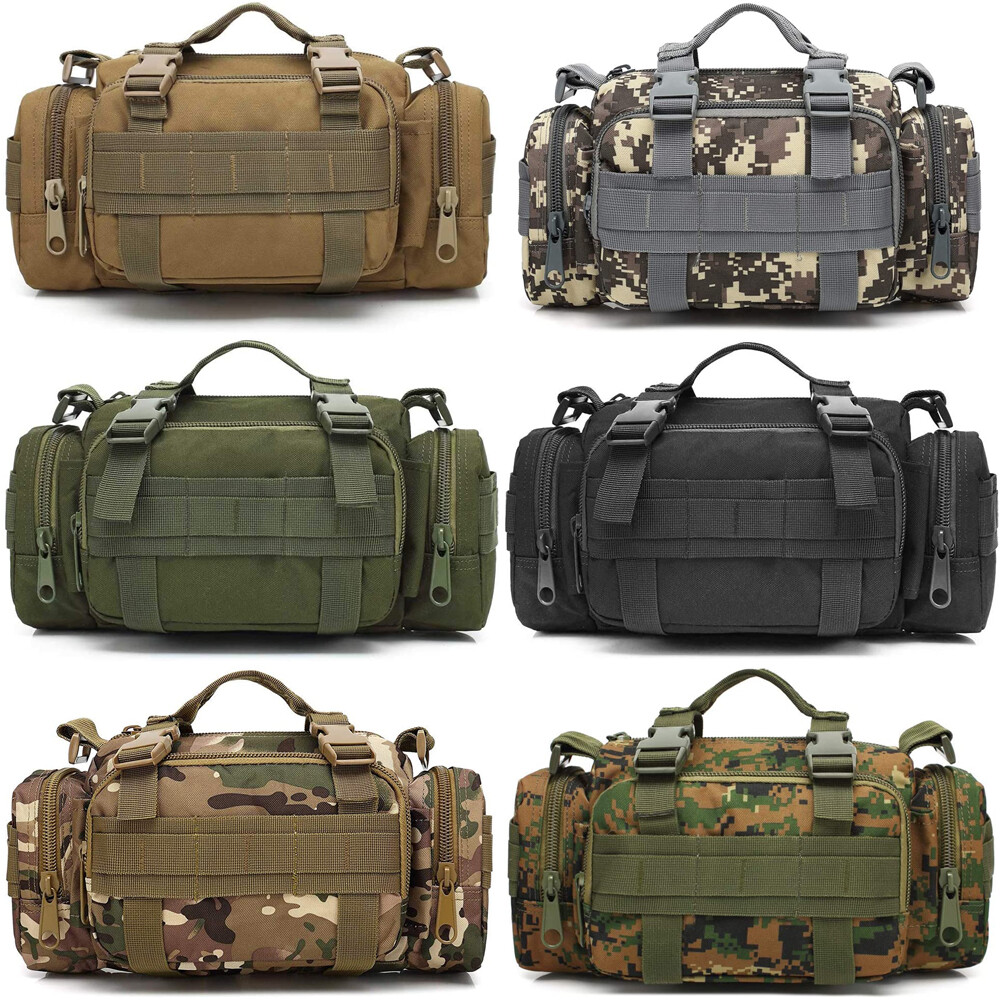Tactical Military Chest Fanny Shoulder Waist Bag Camo Hunting Molle Camping Pack