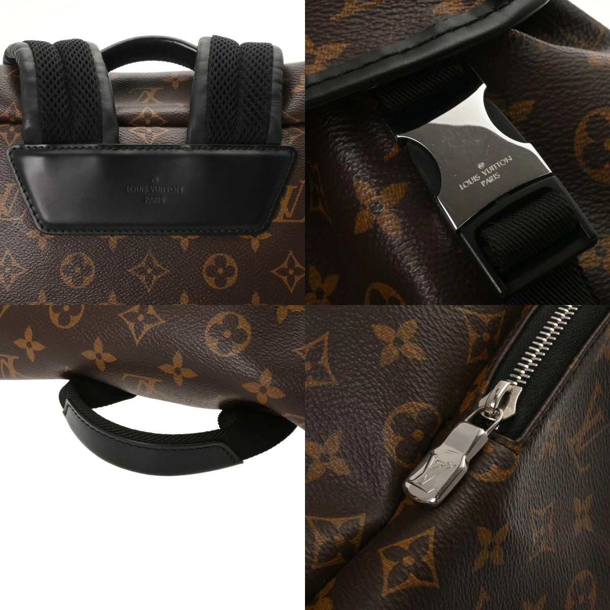 Louis Vuitton Monogram Macassar Backpack Black Canvas Grade A Used