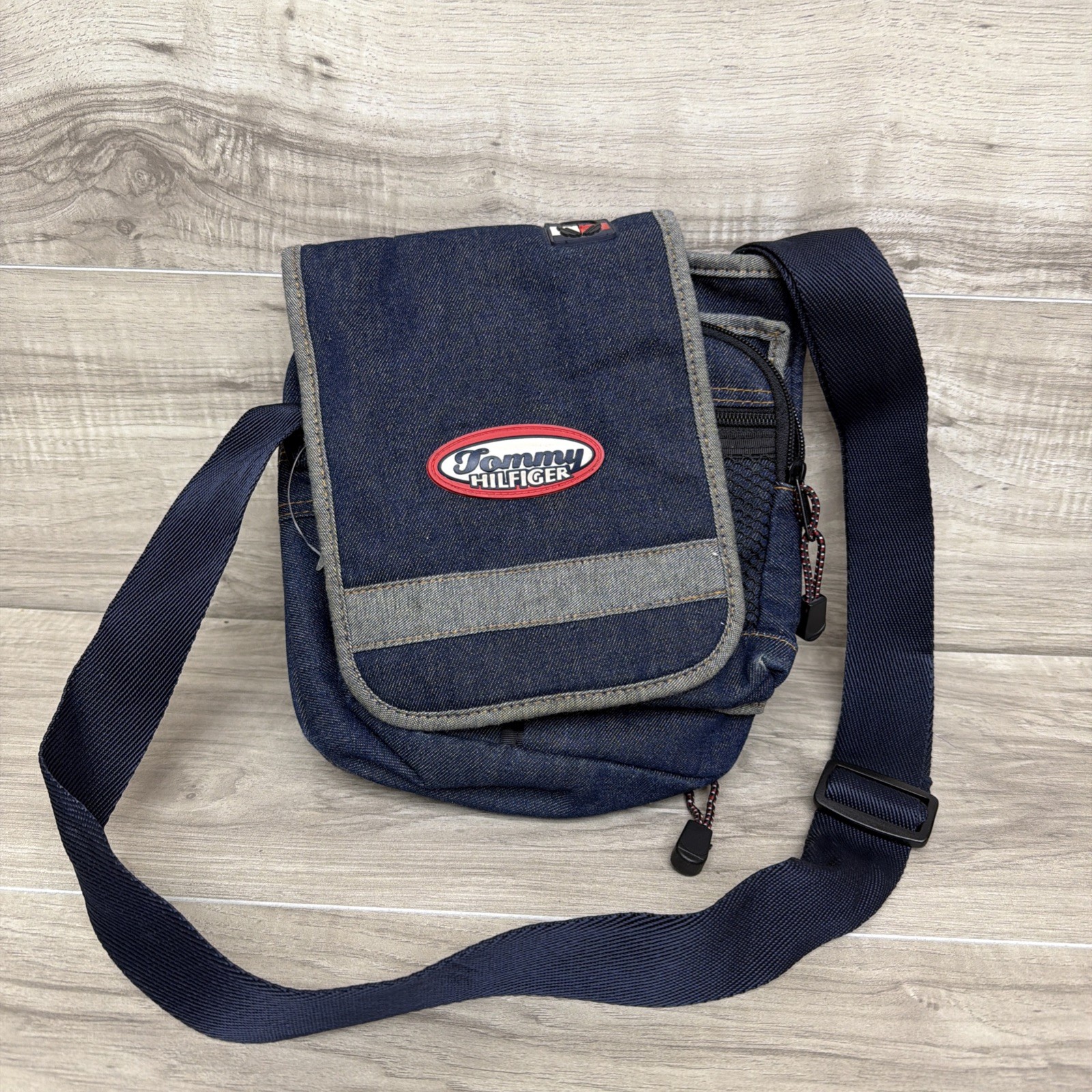 Vintage Tommy Hilfiger Shoulder Bag Y2K Men And Women Unisex Strap Denim Classic