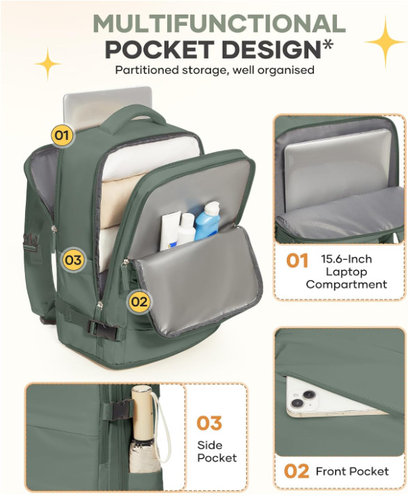 mochila de viaje avion para hombre mujer travel backpack impermeable senderismo.
