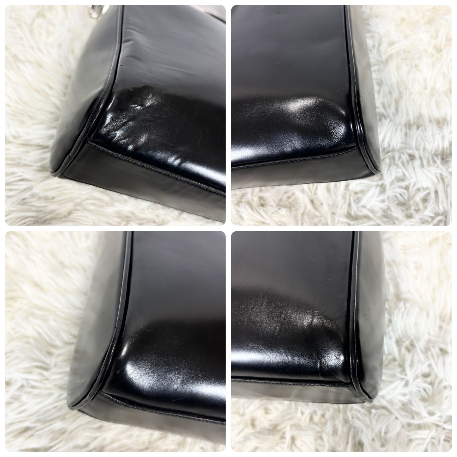 Christian Dior Leather Business Bag With Key Made in Italy From Japan