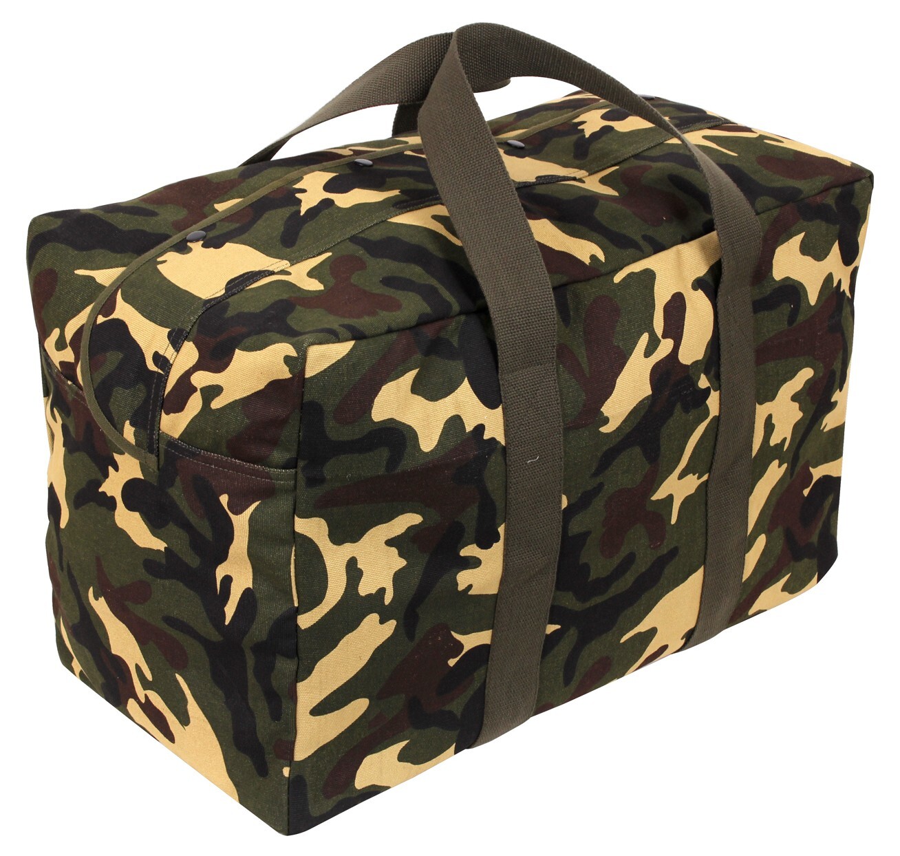Woodland Camouflage Parachute Cotton Canvas Cargo Duffle Bag – Rothco 5123