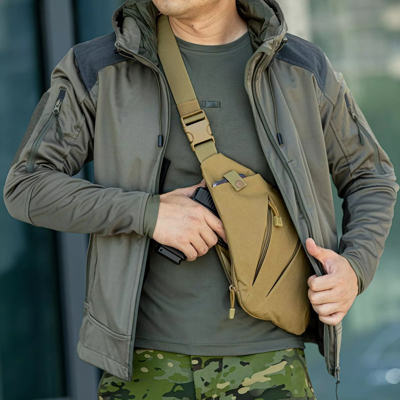 Small Sling Bag for Men Tactical Waterproof Utility EDC Crossbody Chest Bag