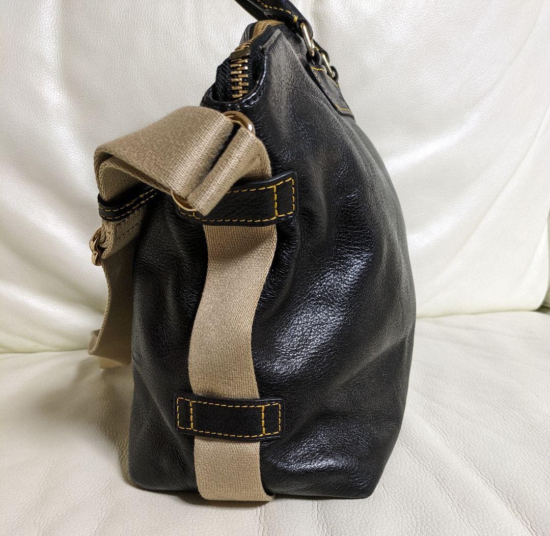 Dooney & Bourke Black Leather 2-Way Tote Shoulder Bag 17x12x6 Inches