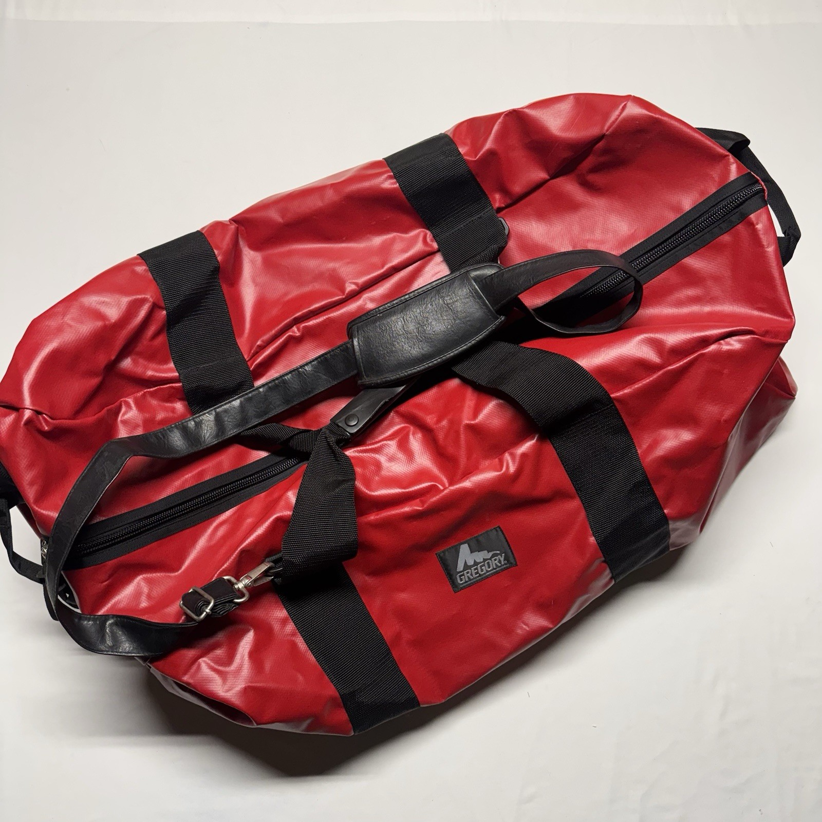 Gregory Red Duffel Bag XL Enamel Limited Ed Water Resistant Made USA 35x16x12