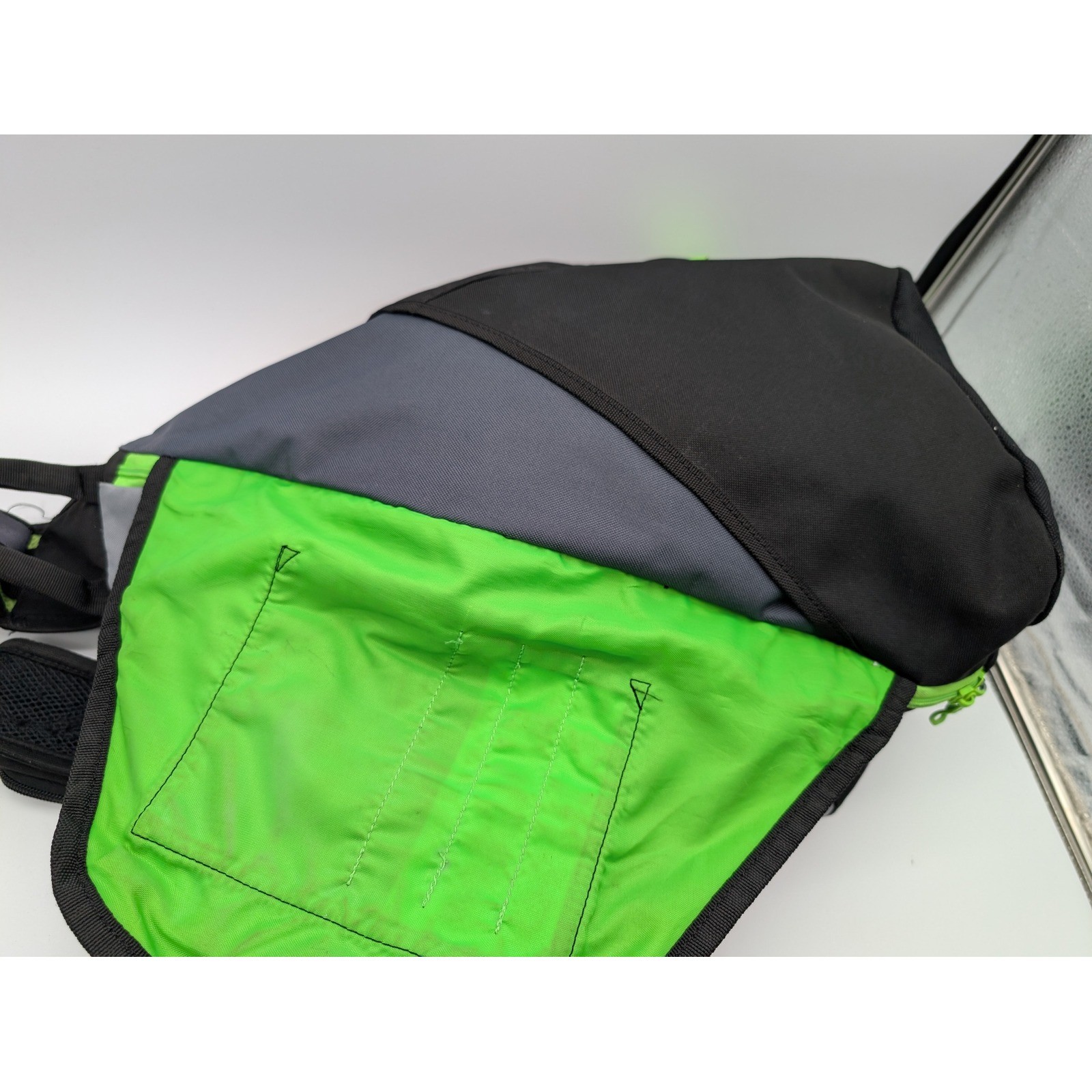 Adidas LoadSpring Sling Backpack Grey Black Neon Green One Strap Bag