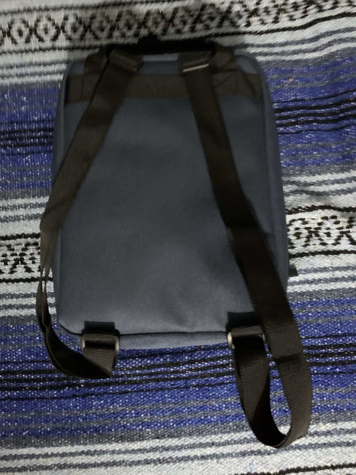 Dickies Blue Mini Backpack Zip Closure, Adjustable Strap, Top Handle Unisex