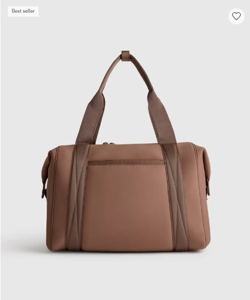 NWT QUINCE ALL DAY NEOPRENE DUFFLE TRAVEL DUFFEL BAG TRAVEL ESPRESSO MSRP $102