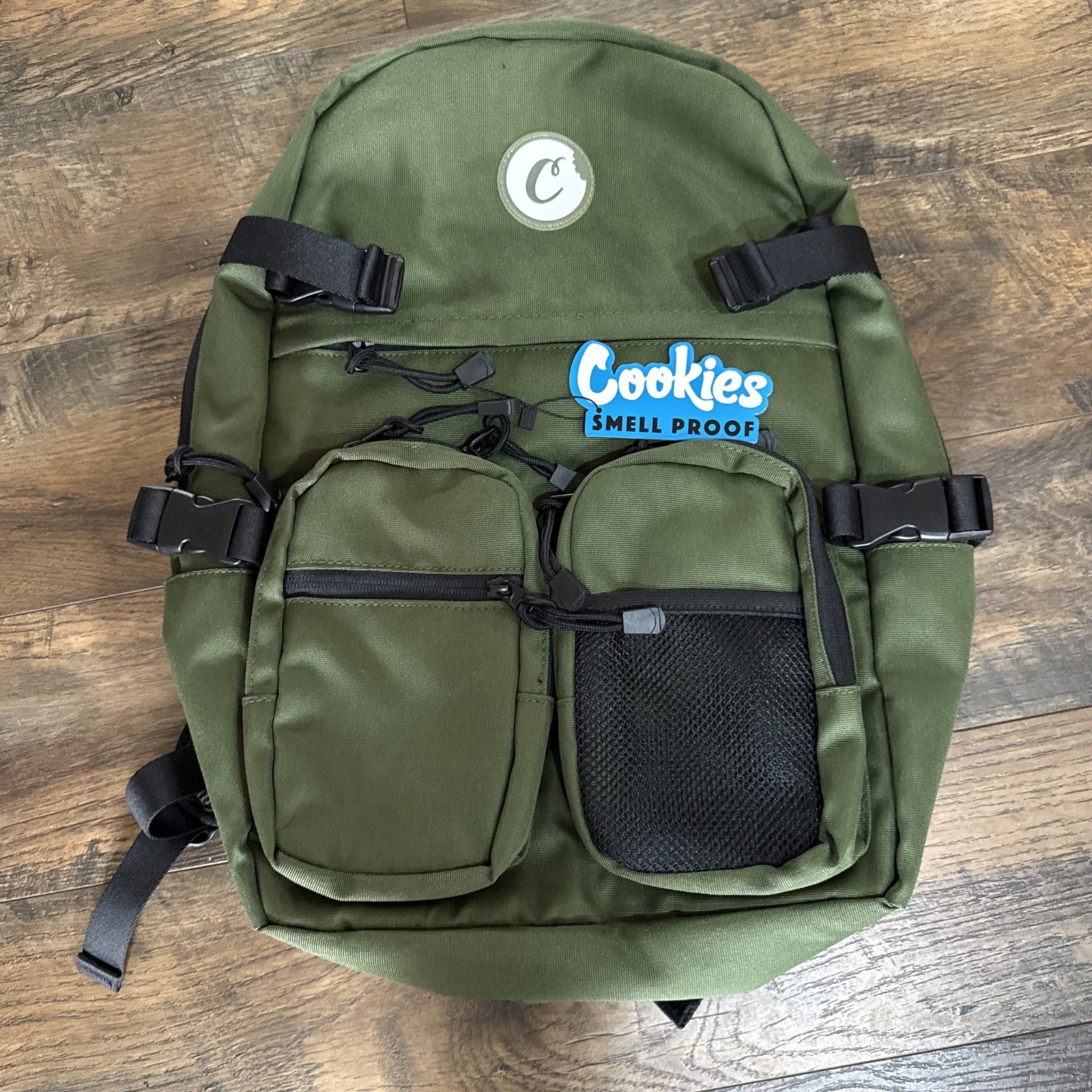 Cookies Maverick Utility Canvas Smell Proof Backpack Olive Green NWT