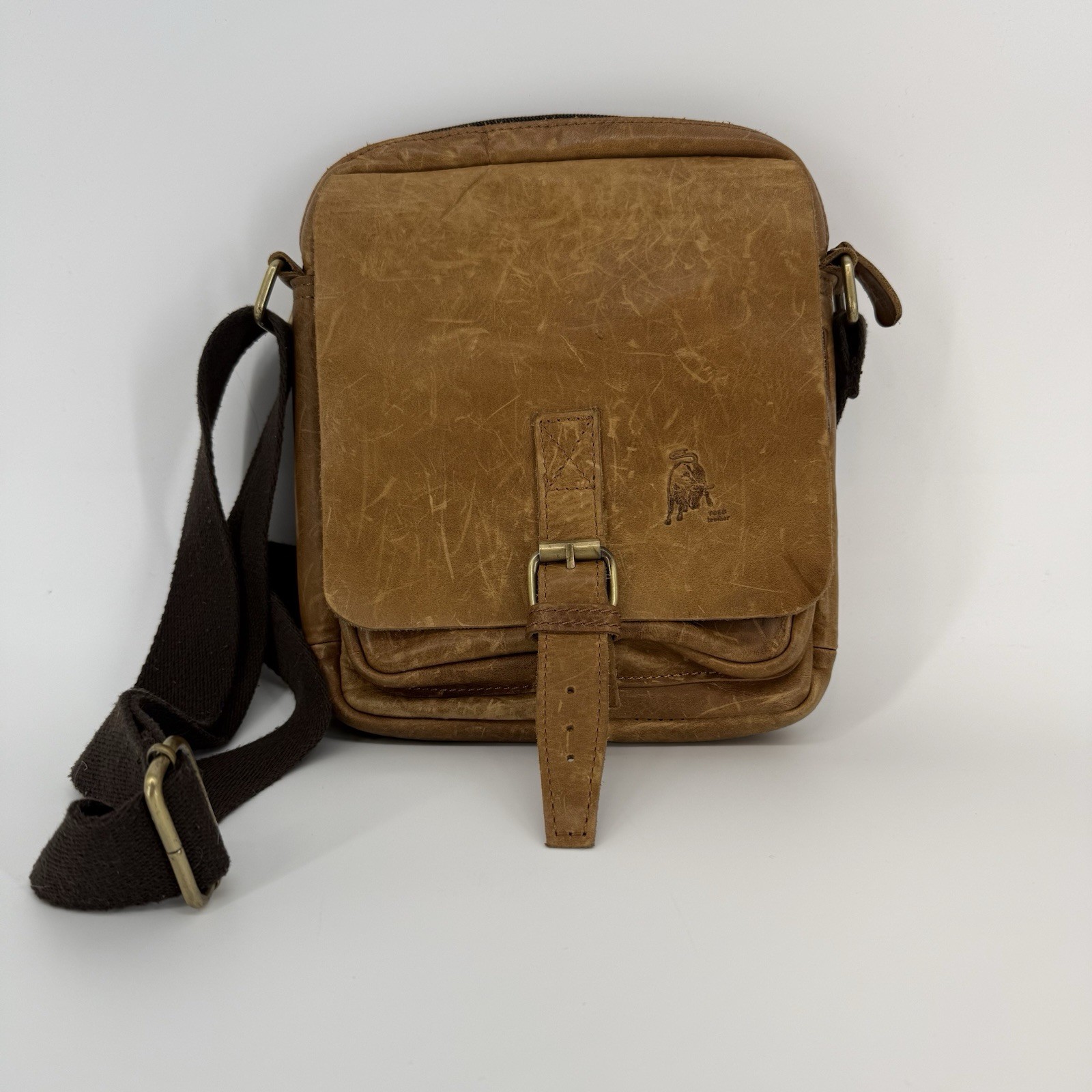 Togo Vintage Leather Shoulder Bag Crossover Small Messenger Bohemian Cowhide
