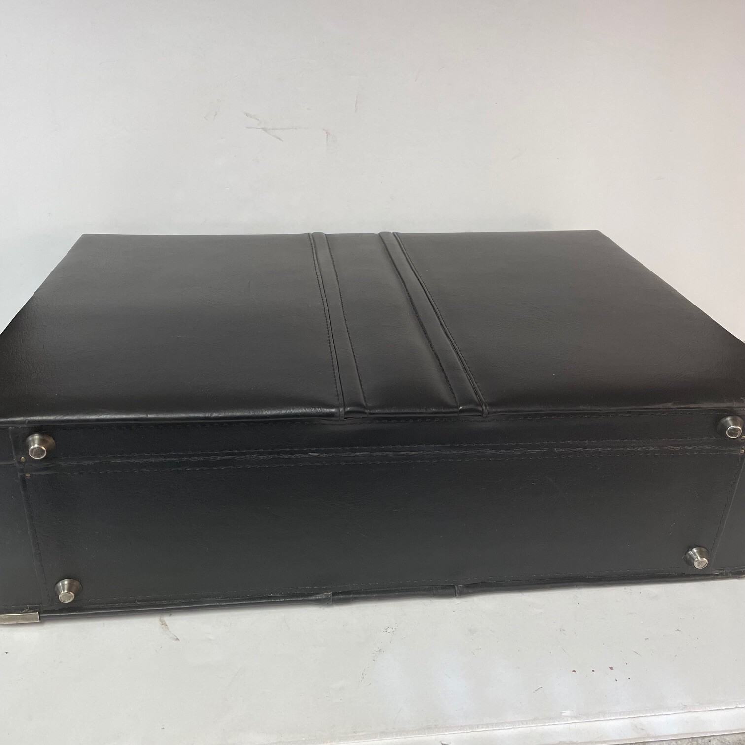 Stebco Tufide Briefcase Black Leather Combination Lock Model P-17-112 Nice