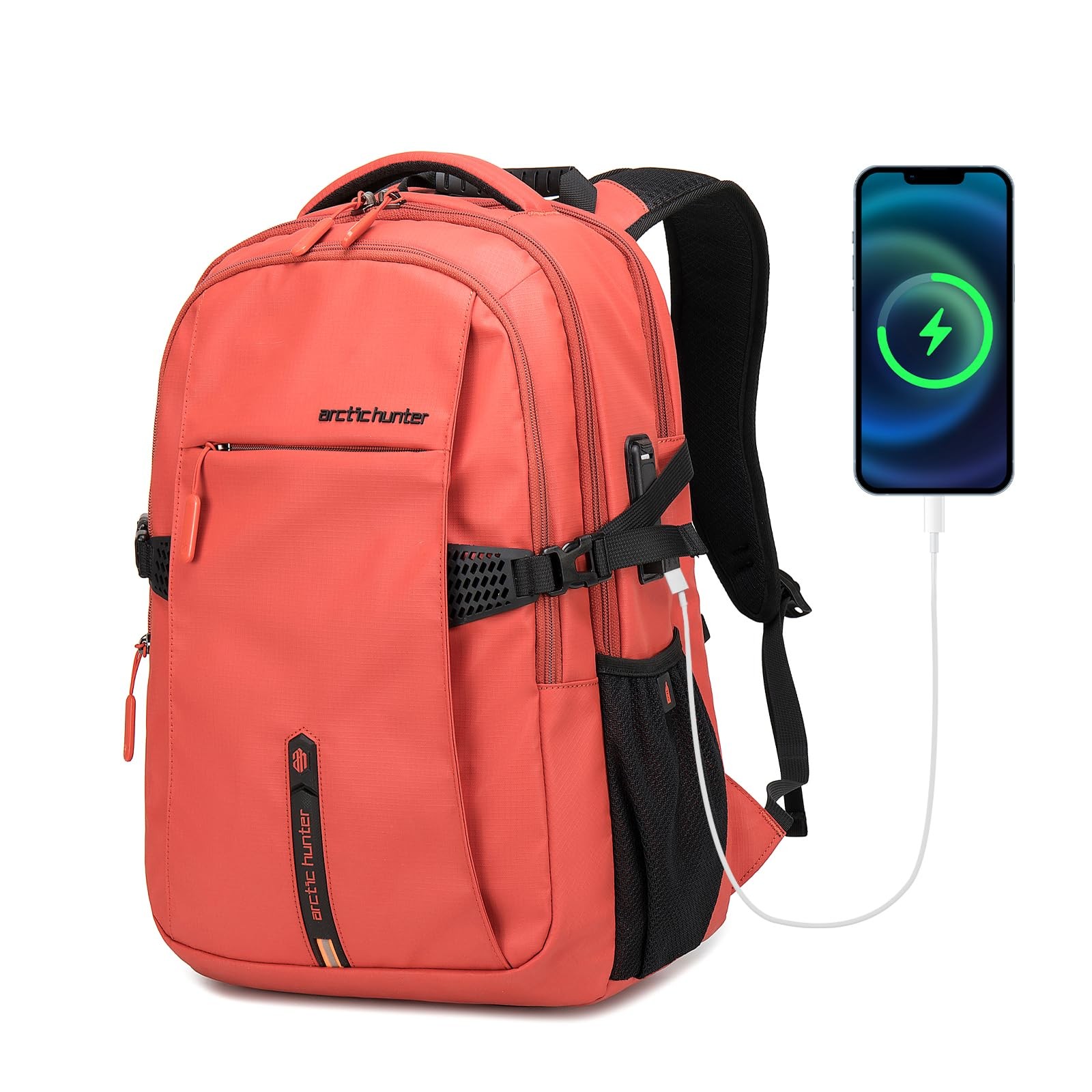 Orange (Yellow) 15.6 In Laptop Travel Backpack for Couple Women Men, 30L Anti…