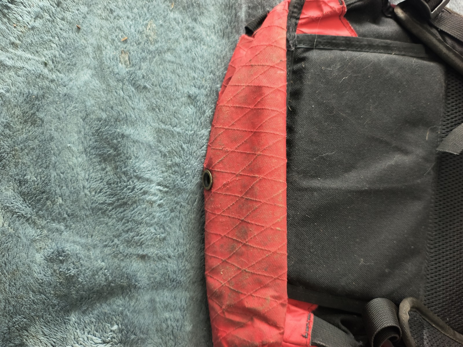 Mission Workshop Vandal- Red Cycling/travel Backpack. Expandable and rolltop.