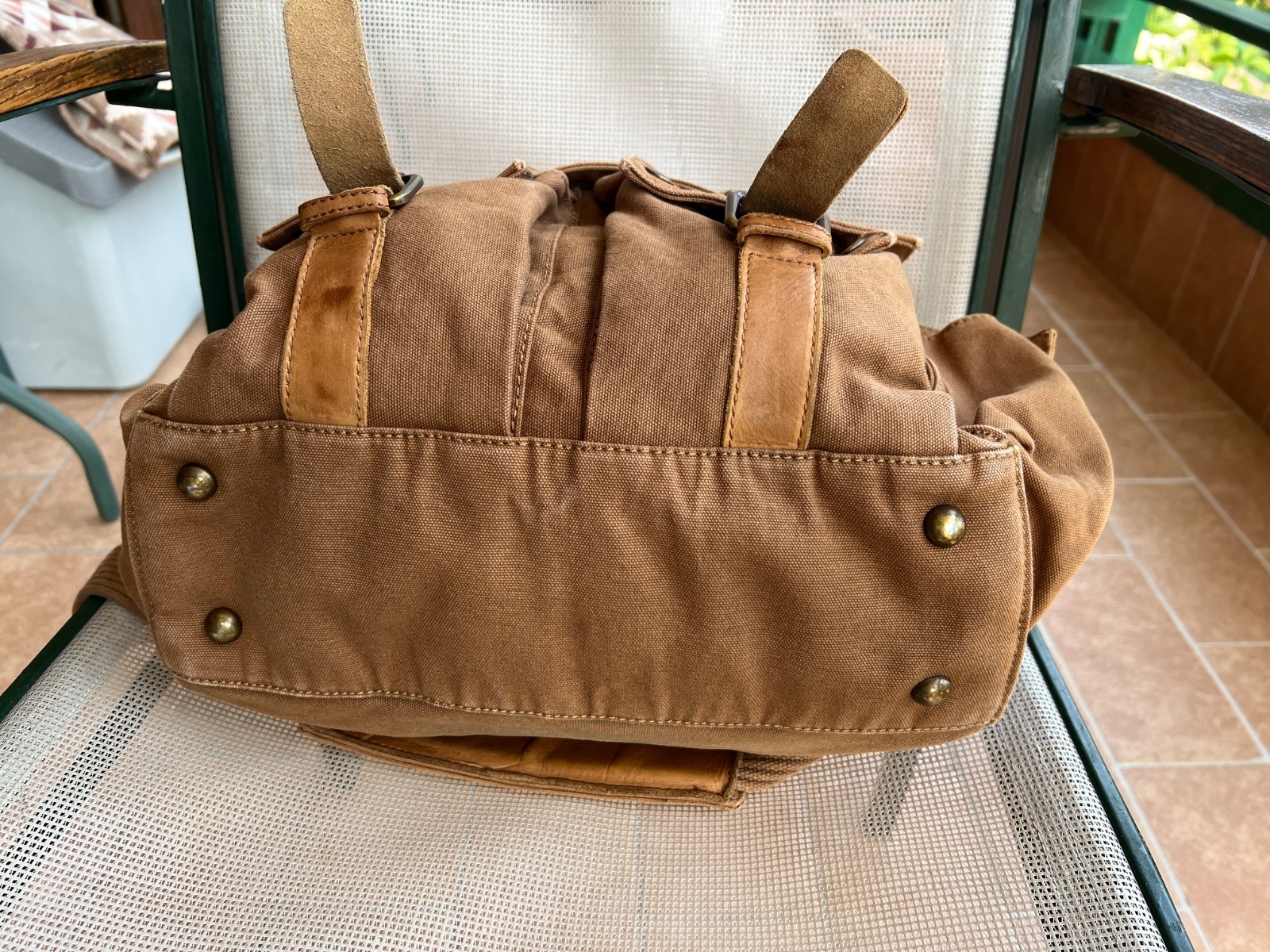 BARBOUR Steve Mc Queen Messenger Shoulder Bag Colonial Cotton Leather Legend 554
