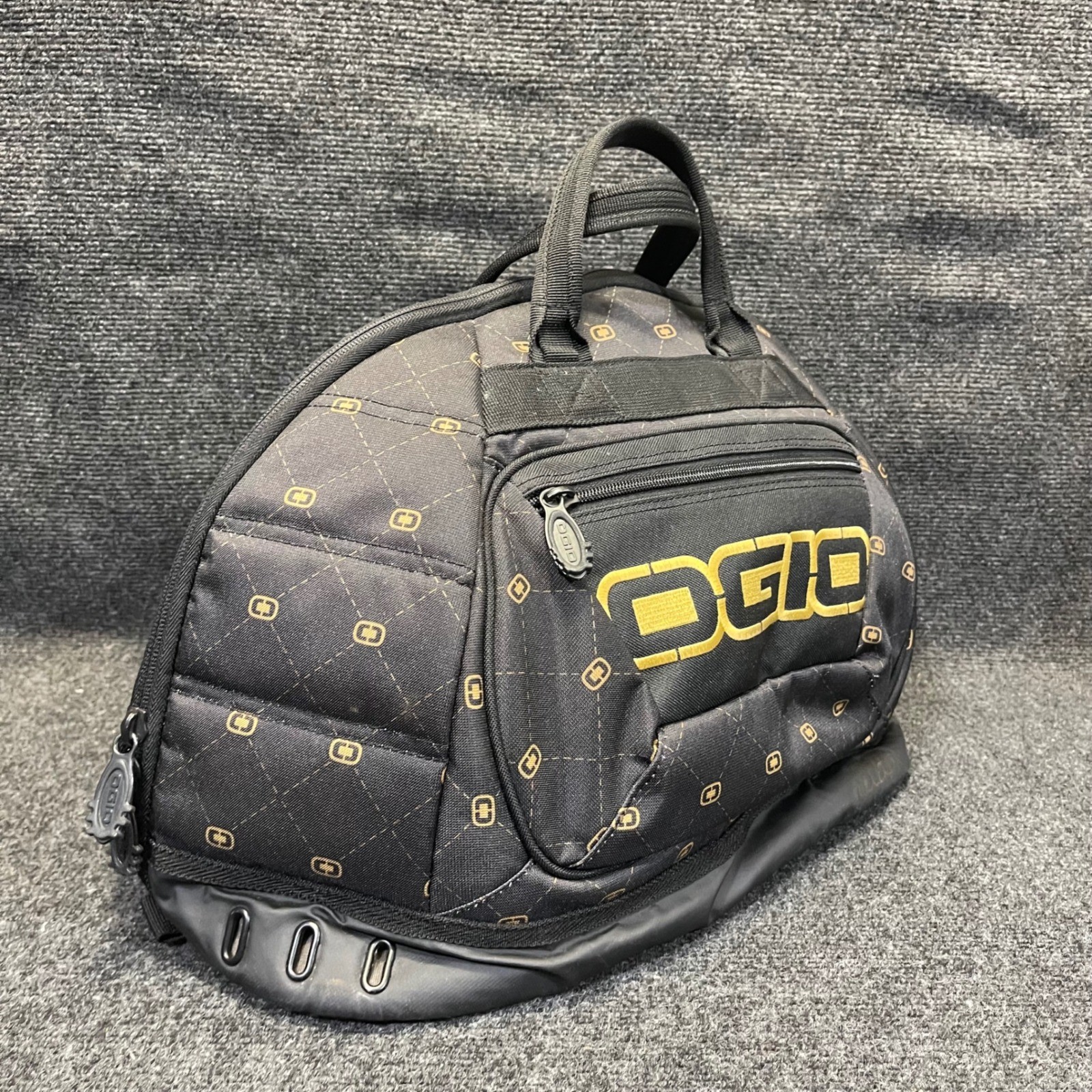 OGIO Head Case Black/Gold Motorcycle Helmet Quilted Padded Storage Travel Bag