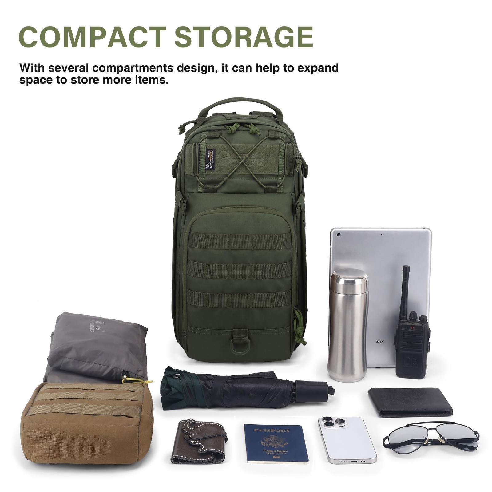 Small Tactical Backpack,Molle Military Rucksack Daypack for Hiking Traveling,…