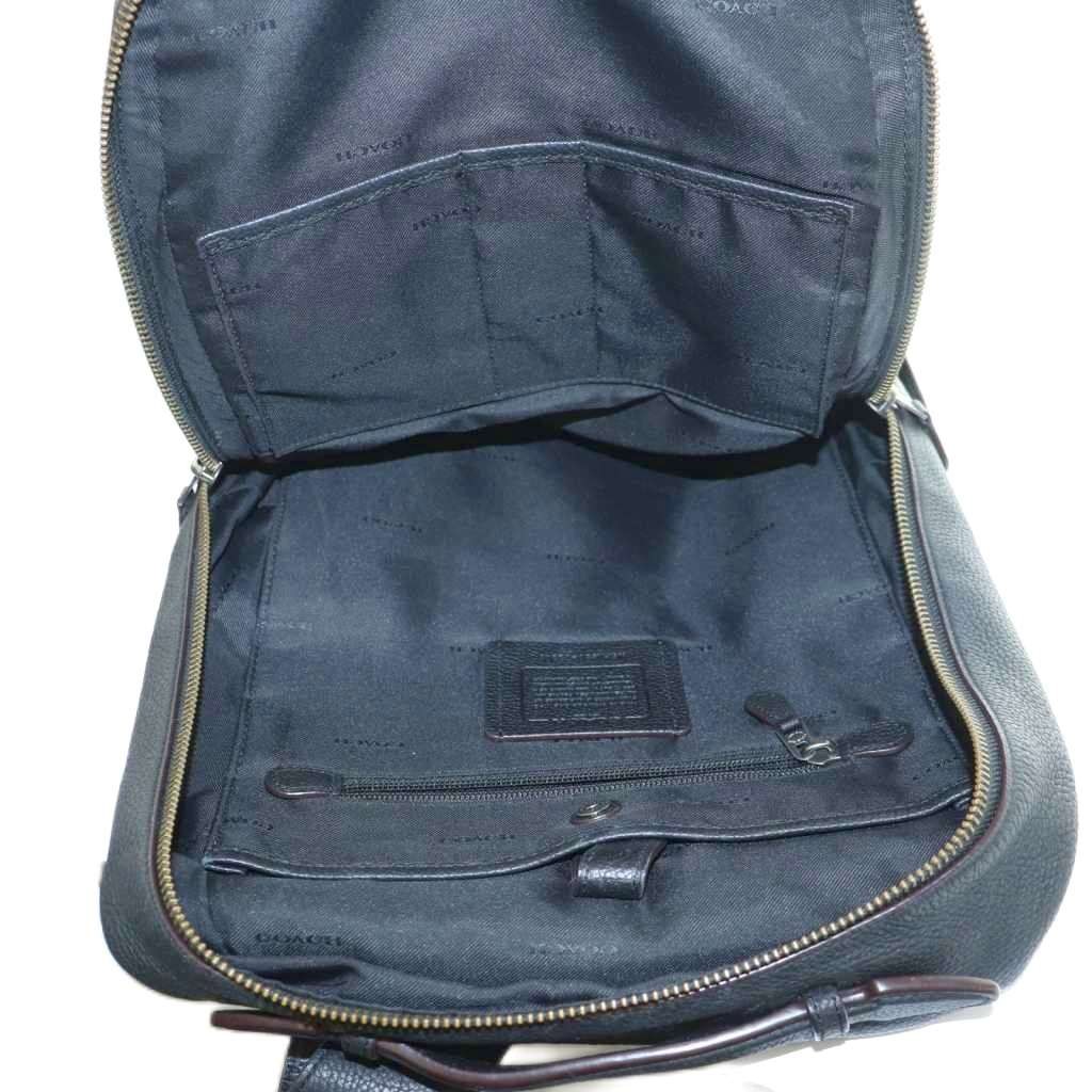 Coach Men’s Leather Backpack Rucksack Black 15-32in B Vintage Condition