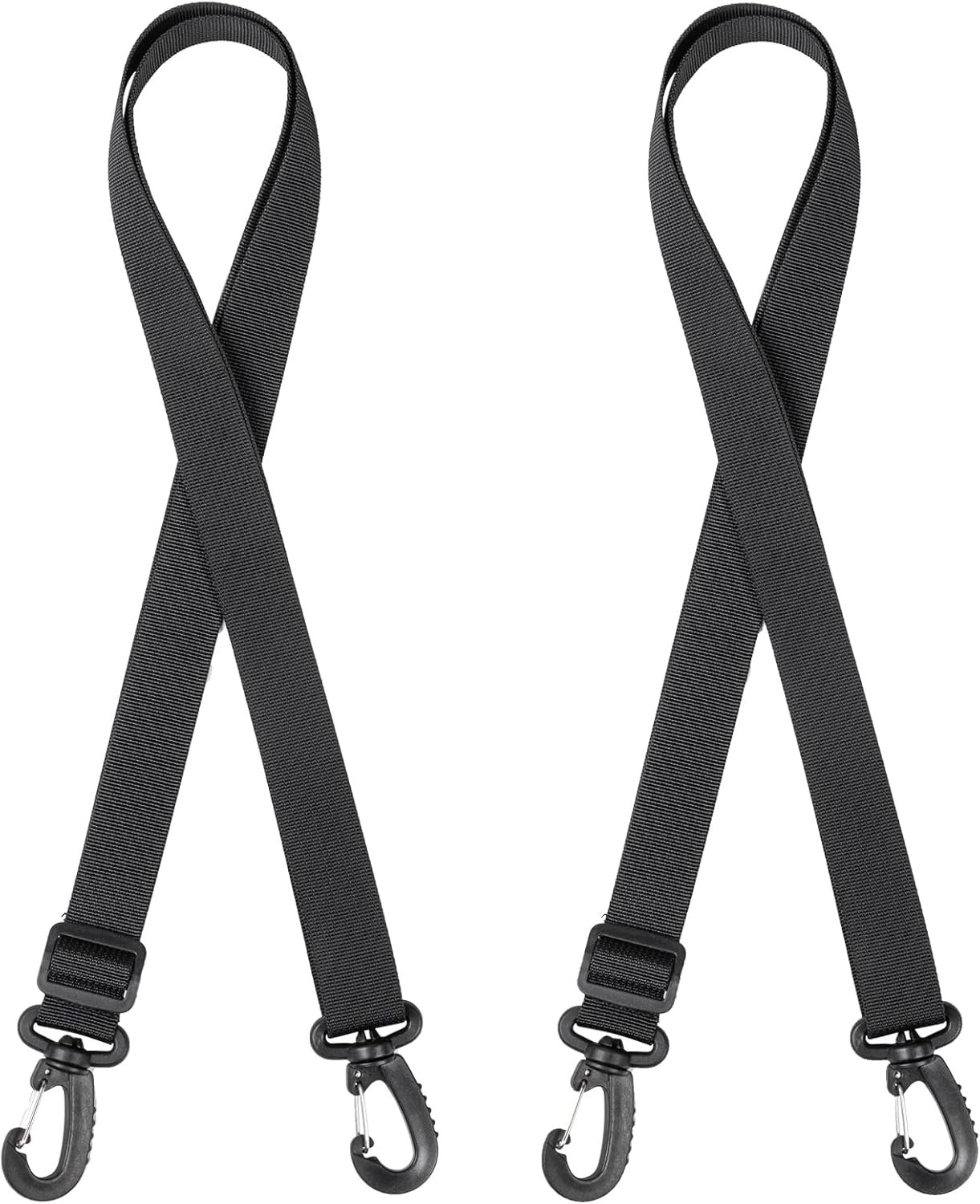 Shoulder Straps Adjustable Strap for Briefcase Messenger Bag (2PC, Black)
