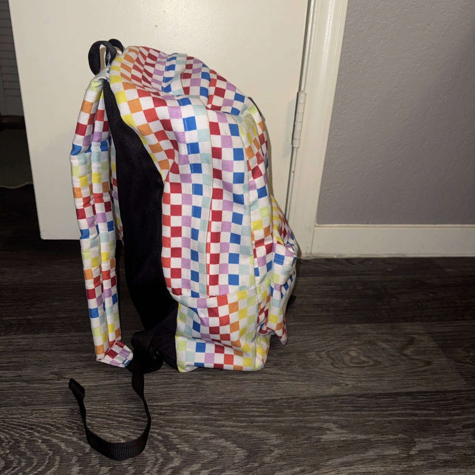 VANS Old Skool III Rainbow Checkerboard Backpack School Travel Bag Multi Color