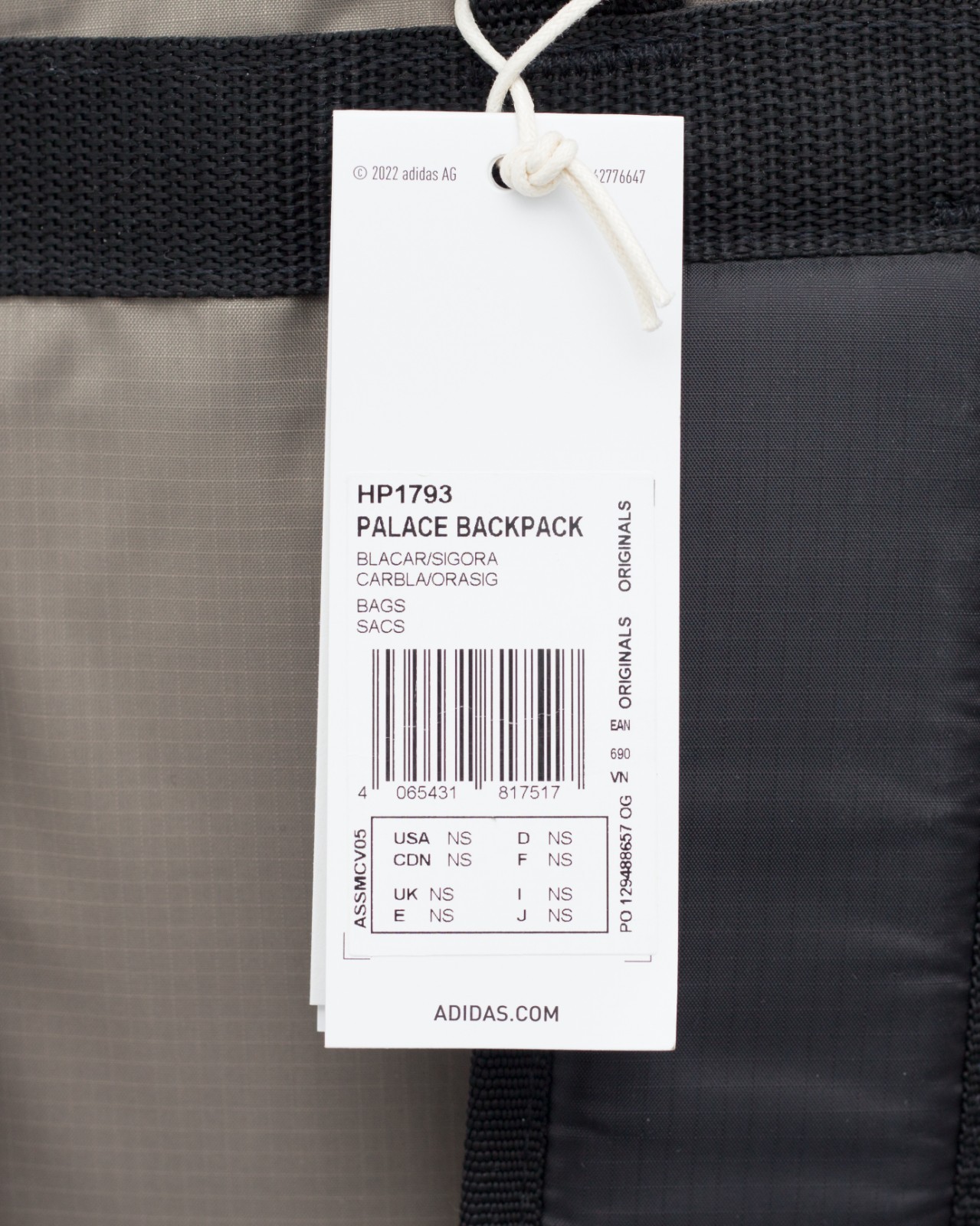 Rare Adidas x Palace Skateboards Nature City Functional Backpack HP1793