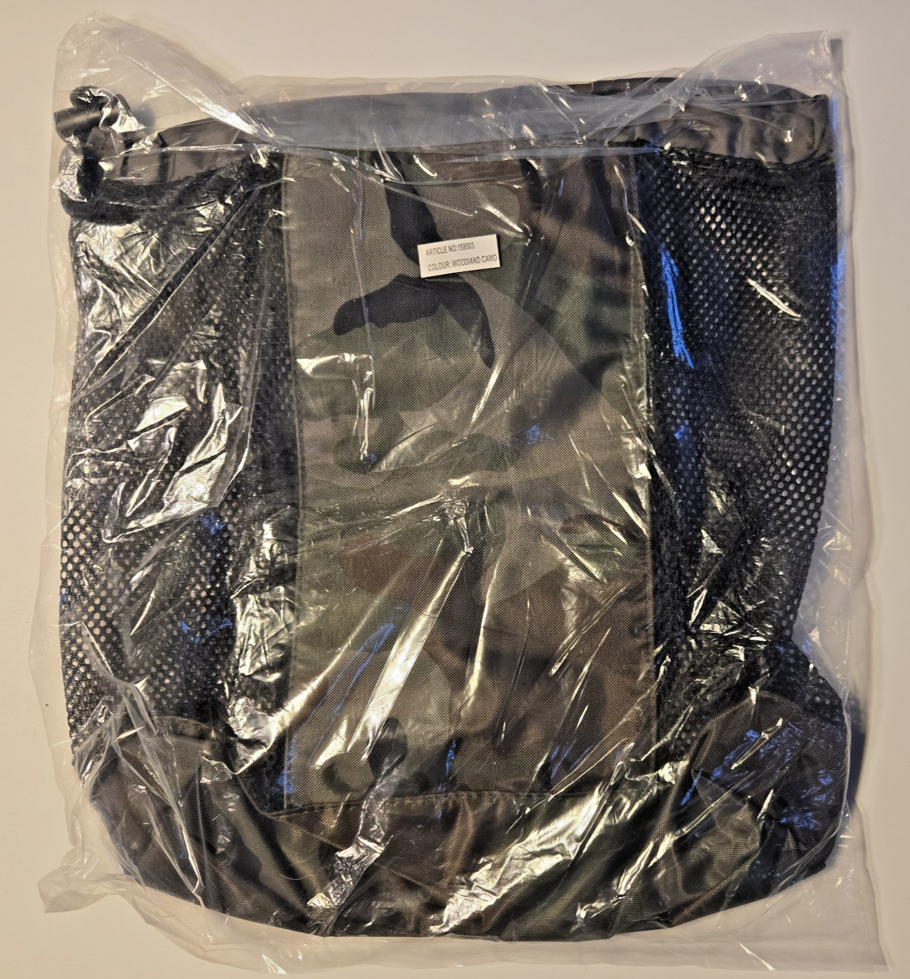 Miltec Woodland Camo Draw String Webbing Bag