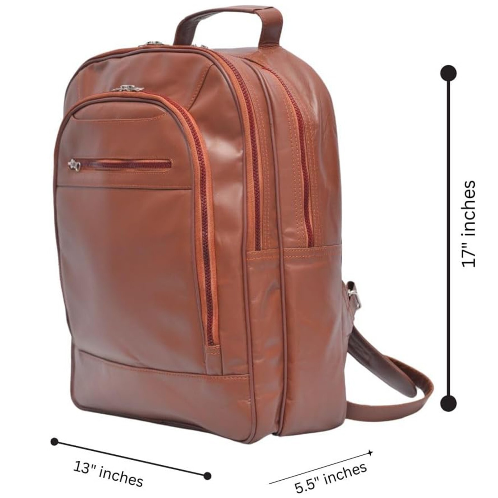 Leather Laptop Waterproof Backpack, Daypack, Travel Rucksack, School Bag Male