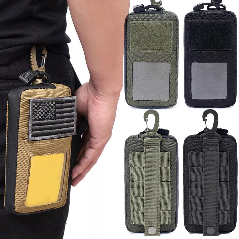 Tactical Molle EDC Pouch Small Organizer Waist Bag ID Card Holder Phone Wallet
