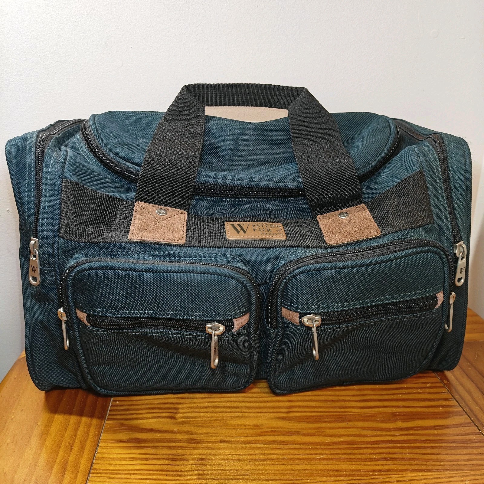 WESTERN PACK Large Green Duffle Bag, Perfect Mini-Vacation Suitcase w/ Pockets