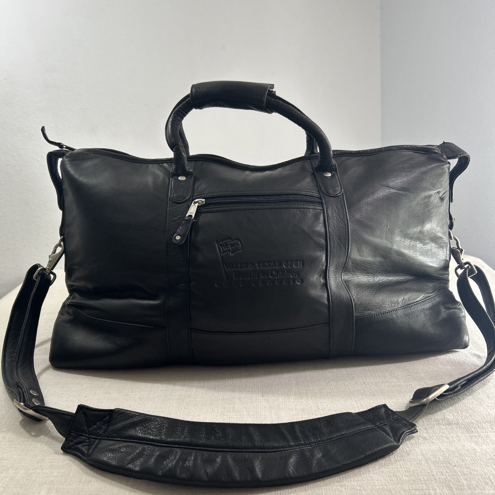 Canyon Outback Duffle Bag Black Leather Travel Weekend Bag Heritage