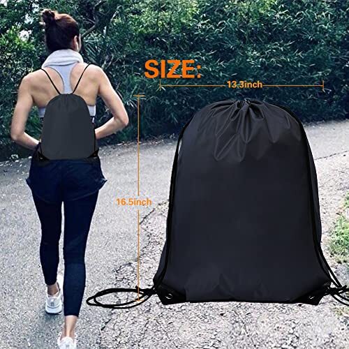 20 Pcs Drawstring Bags Bulk Draw String Backpack Cinch Polyester Bag for Gym