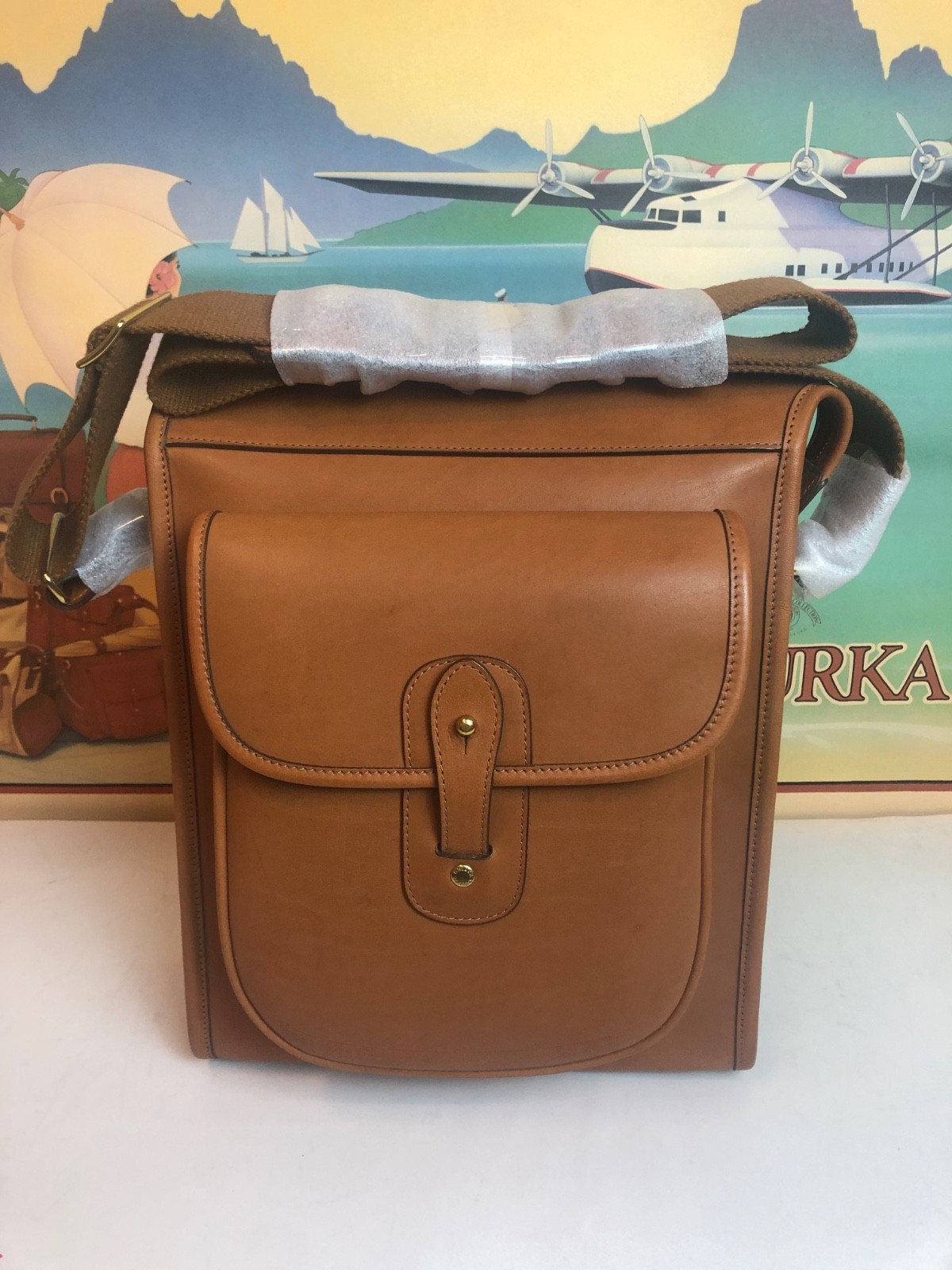 Ghurka Original Collection No.4 Gearpack British Tan BridleLeather Shoulder Bag