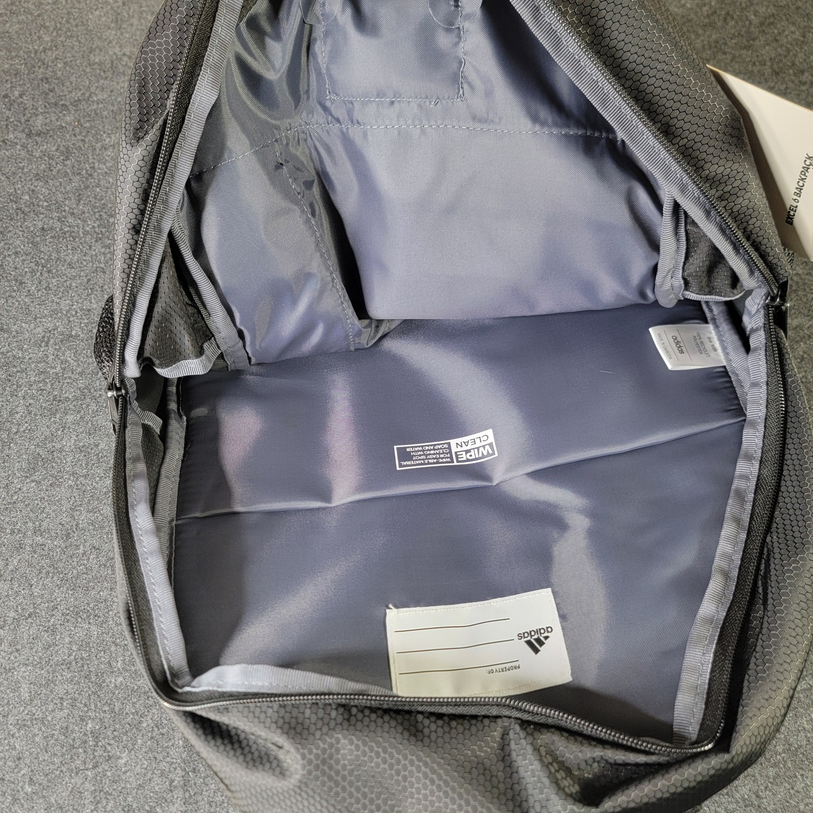Adidas Excel 6 Backpack 3-Stripes 16″ Laptop Storage Bottle Side Pockets New