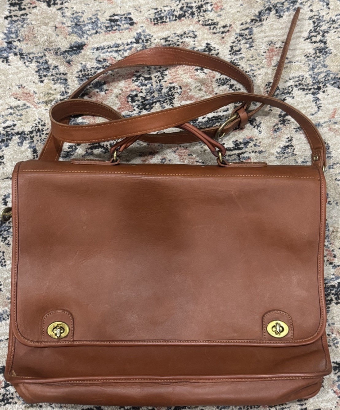 ROBERT CHEAU Heavy Saddle Leather Briefcase / Messenger Bag – American Made
