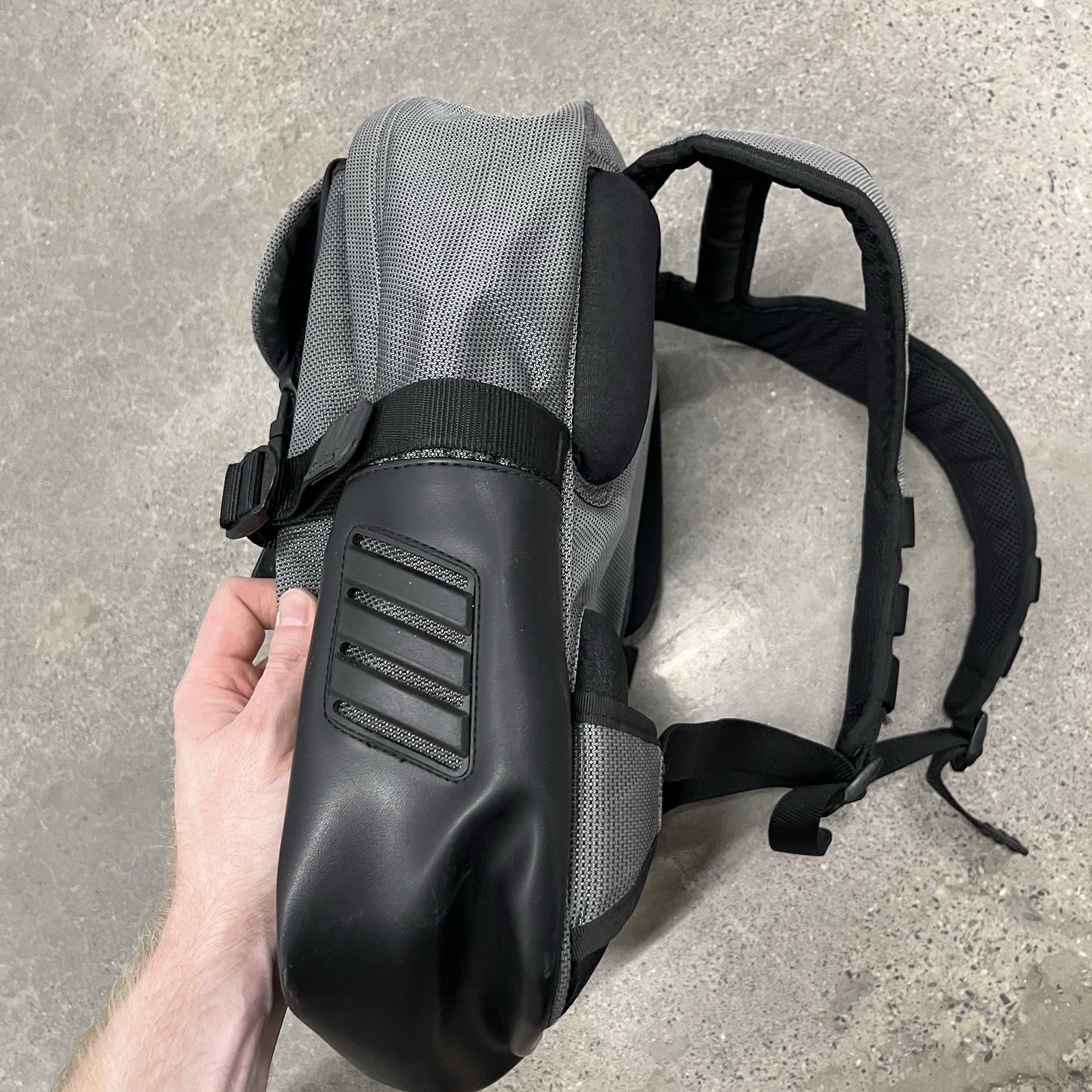 Tumi T2 Gray Black Ballistic Nylon Backpack Multi Compartment