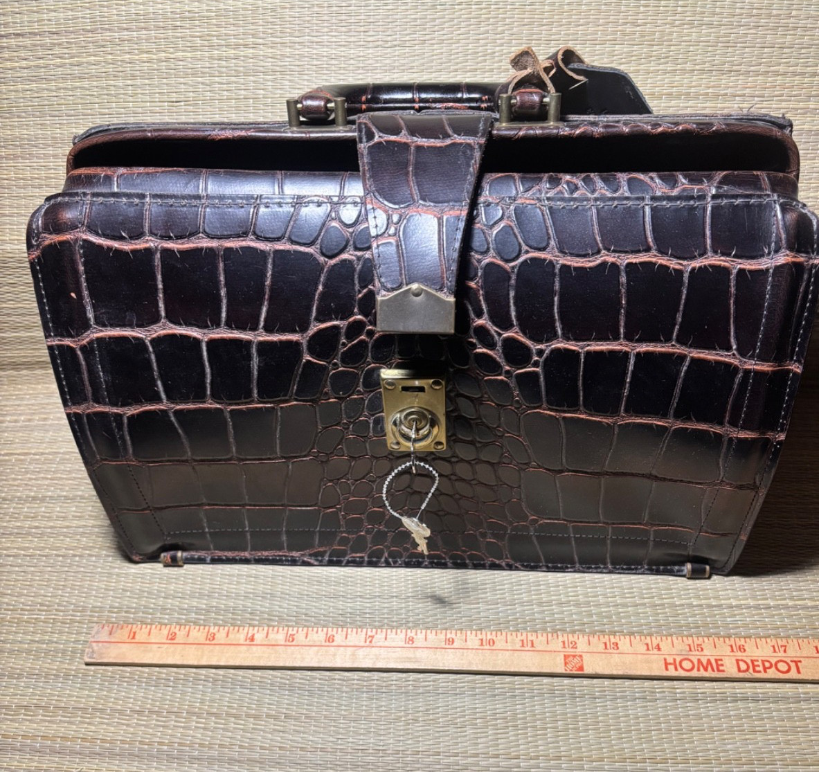 NEW Flying Horse Leather Doctor Bag Pharmacia & Upjohn, 2 keys,+Stethoscope NOS