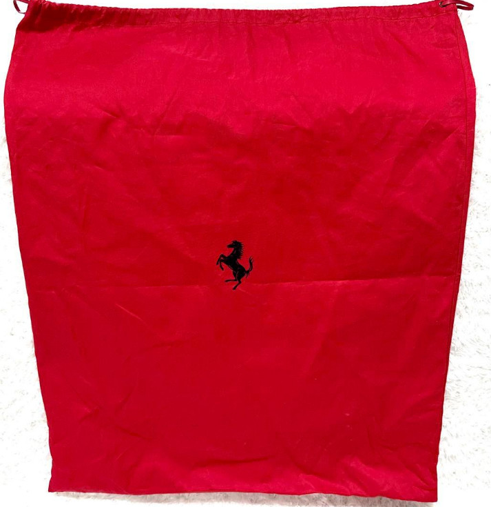 Ferrari Purosangue Black Leather Backpack with Storage Bag Original Genuine