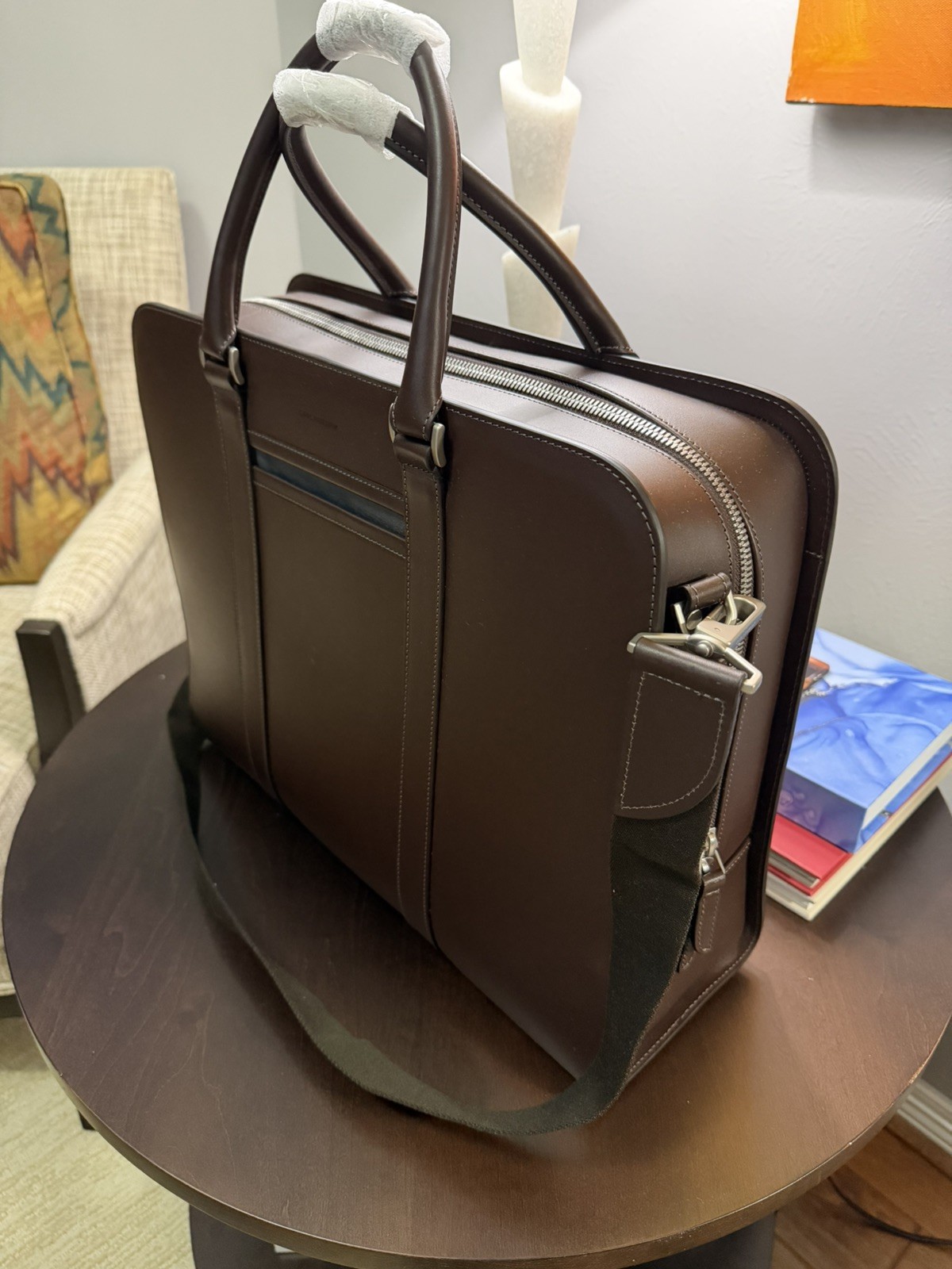 Carl Friedrik Palissy Overnight Briefcase – Chocolate Smooth Leather