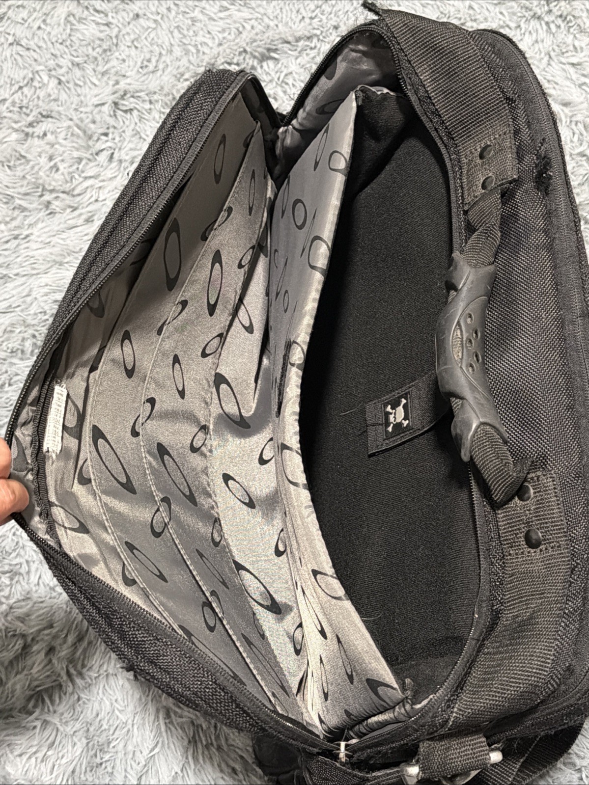Y2K Oakley Software Computer 2.0 Bag Messenger Briefcase Tactical Black Nylon