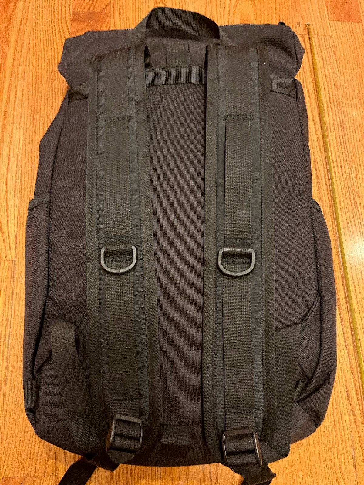 Topo Designs Y-Pack Laptop BACKPACK Black Google App Logo Flap Bag Tote Travel